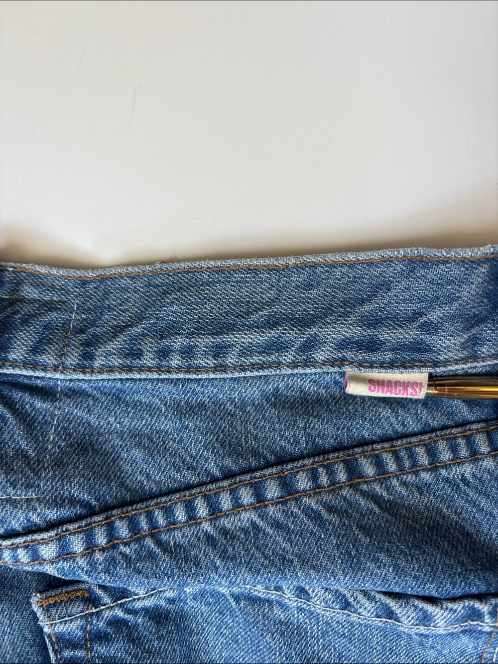 Mother Snacks Lemon Twist Sneak Jeans Blue Rolling In The Dough Women’s Size 27 - Picture 8 of 16